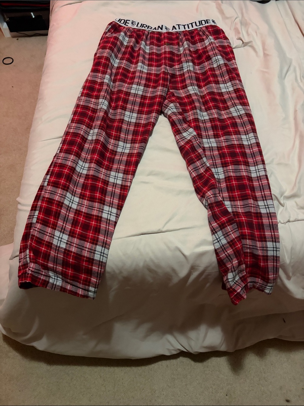 Urban Attitude Red Plaid Lounge Pants